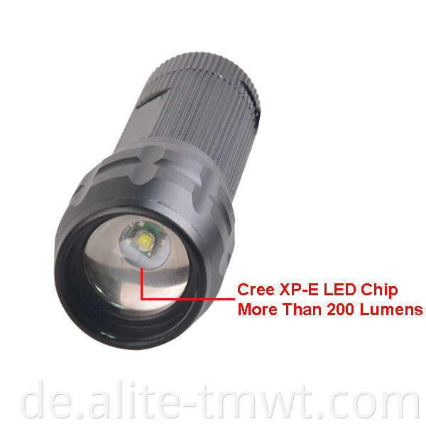 Aluminium -Zoomelement 3 Watt LED -Taschenlampe